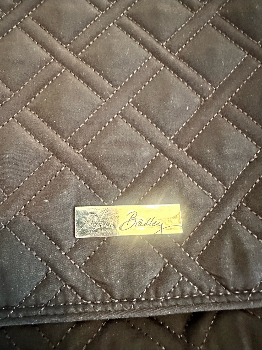 Vera Bradley Quilted Black laptop messenger bag - Picture 8 of 12